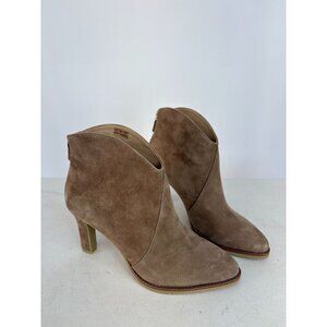 Lola Cruz Tan Suede Heeled Boots Women's EU Sz 38